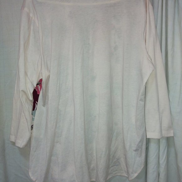 Van Heusen XL Blouse with floral print and plain back - Picture 2 of 2